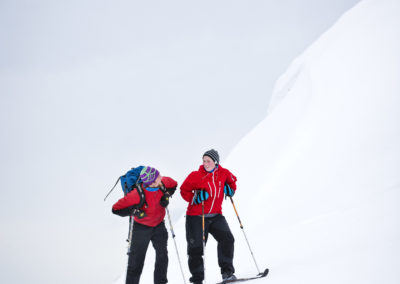 Backcountry skiing routes