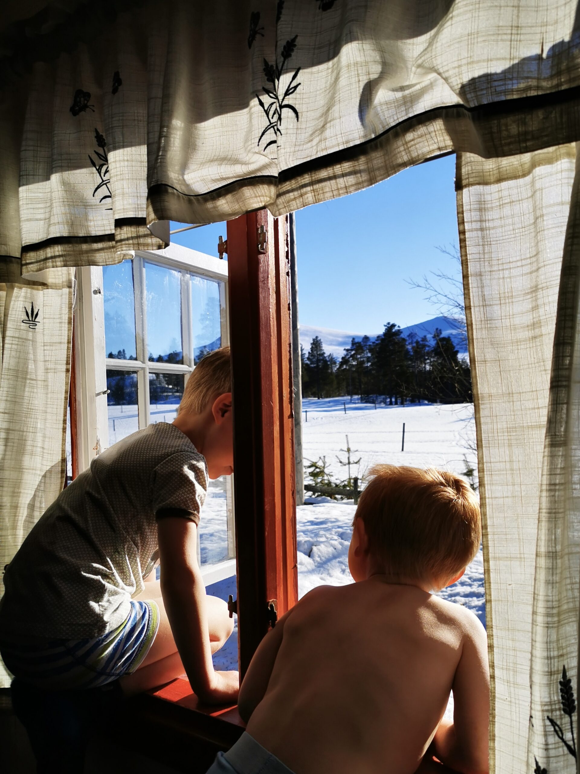 Oppholdsrom i hytte på Johnsgård 