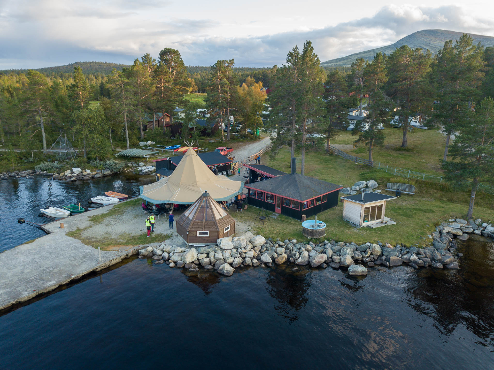 drone brygga grillhuset lavvo